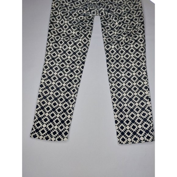 J CREW Womens Jeans Size 29 Black White Geometric triangle Stretch Printed - Picture 10 of 10